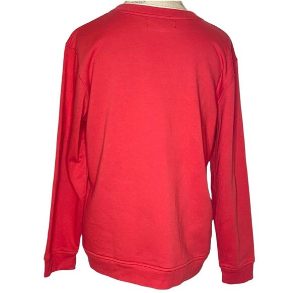 Holiday Traditions Snowman Birdhouse Red Ugly Christmas Sweatshirt Size Large - Picture 5 of 8